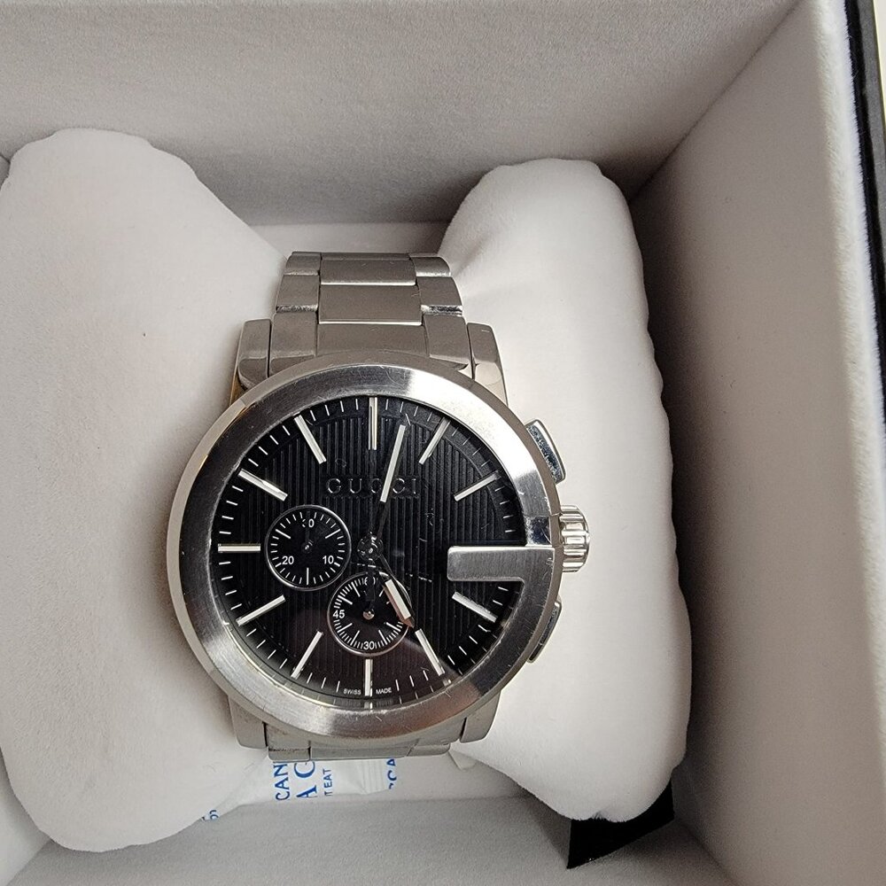Gucci G-Chrono watch, 44mm Model 101.2; Serial Number 15234847.